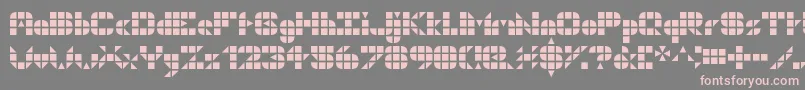 Geogrid9 Font – Pink Fonts on Gray Background