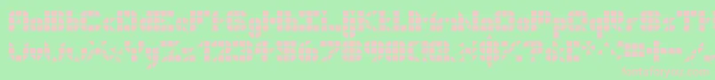Geogrid9 Font – Pink Fonts on Green Background