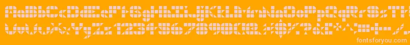 Geogrid9 Font – Pink Fonts on Orange Background