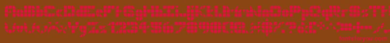 Geogrid9 Font – Red Fonts on Brown Background