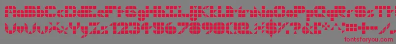 Geogrid9 Font – Red Fonts on Gray Background