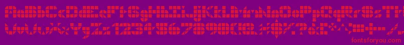Шрифт Geogrid9 – красные шрифты на фиолетовом фоне