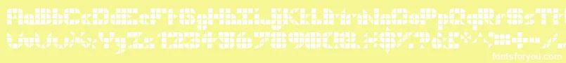 Geogrid9 Font – White Fonts on Yellow Background