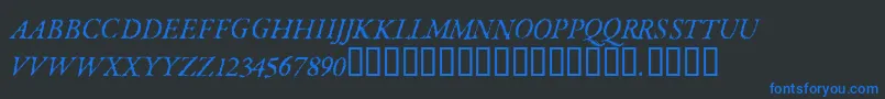 Więcej informacji o czcionce ParkinsonRegular Czcionka ParkinsonRegular – niebieskie czcionki na czarnym tle
