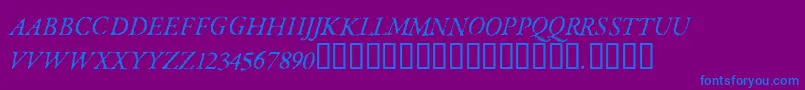 ParkinsonRegular Font – Blue Fonts on Purple Background