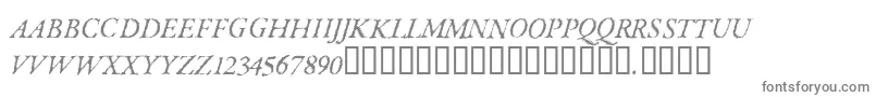 ParkinsonRegular-fontti – harmaat kirjasimet valkoisella taustalla