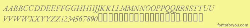 ParkinsonRegular Font – Gray Fonts on Yellow Background