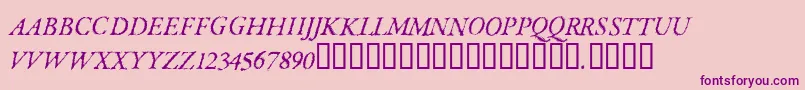 ParkinsonRegular Font – Purple Fonts on Pink Background