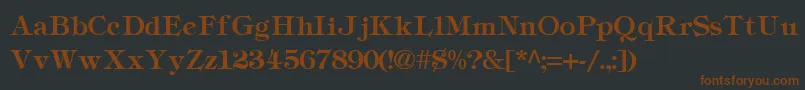 Tiffany Font – Brown Fonts on Black Background