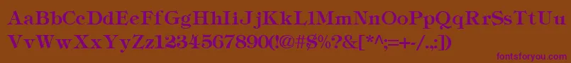 Tiffany Font – Purple Fonts on Brown Background