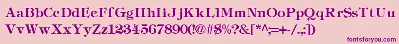 Tiffany Font – Purple Fonts on Pink Background