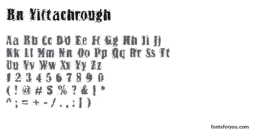 Schriftart Bn Yiftachrough – Alphabet, Zahlen, spezielle Symbole