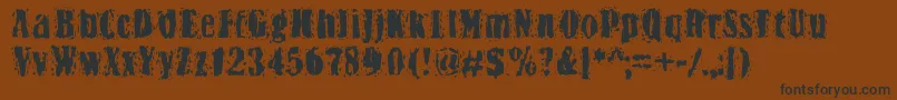 Bn Yiftachrough Font – Black Fonts on Brown Background