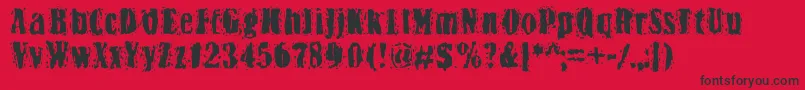 Bn Yiftachrough Font – Black Fonts on Red Background
