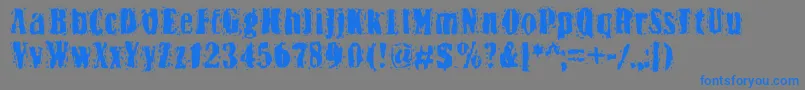Bn Yiftachrough Font – Blue Fonts on Gray Background