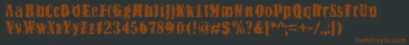 Bn Yiftachrough Font – Brown Fonts on Black Background