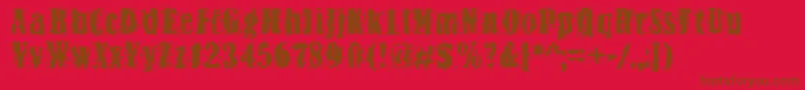 Bn Yiftachrough Font – Brown Fonts on Red Background