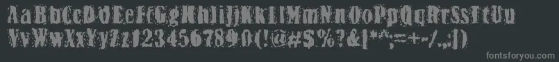 Bn Yiftachrough Font – Gray Fonts on Black Background