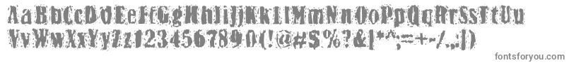 Bn Yiftachrough Font – Gray Fonts on White Background