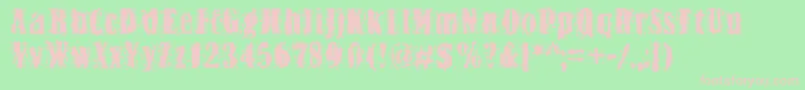 Bn Yiftachrough Font – Pink Fonts on Green Background