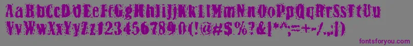 Bn Yiftachrough Font – Purple Fonts on Gray Background