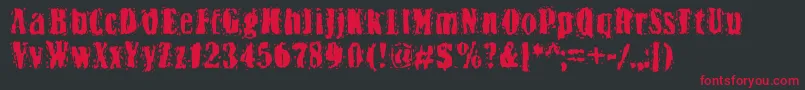 Bn Yiftachrough Font – Red Fonts on Black Background