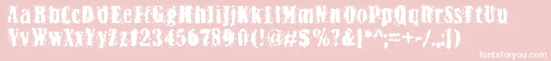 Bn Yiftachrough Font – White Fonts on Pink Background
