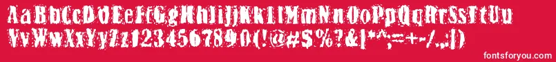 Bn Yiftachrough Font – White Fonts on Red Background