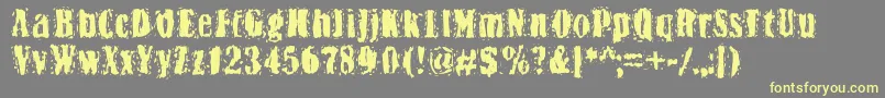Bn Yiftachrough Font – Yellow Fonts on Gray Background