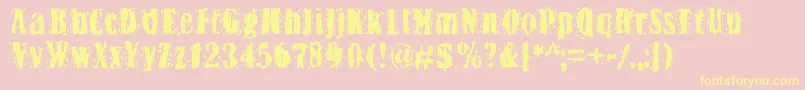 Bn Yiftachrough Font – Yellow Fonts on Pink Background