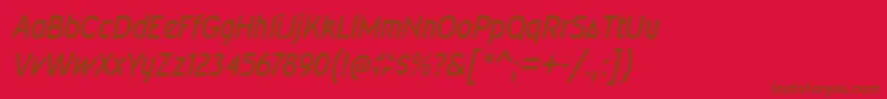 WevlicdrgItalic Font – Brown Fonts on Red Background