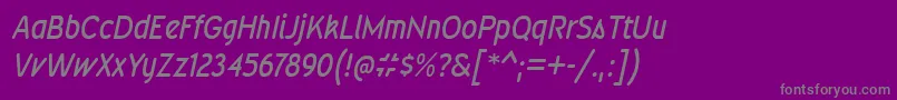 Шрифт WevlicdrgItalic – серые шрифты на фиолетовом фоне