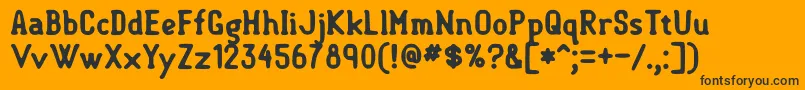 SemisweetBold Font – Black Fonts on Orange Background