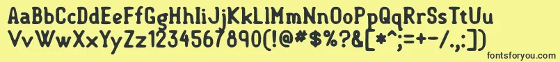 SemisweetBold Font – Black Fonts on Yellow Background