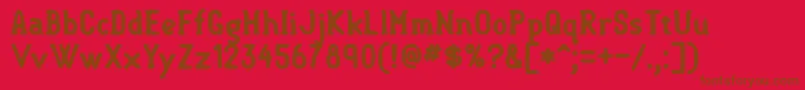 SemisweetBold-Schriftart – Braune Schriften auf rotem Hintergrund