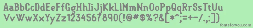 SemisweetBold Font – Gray Fonts on Green Background