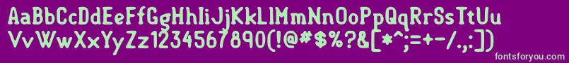 SemisweetBold Font – Green Fonts on Purple Background