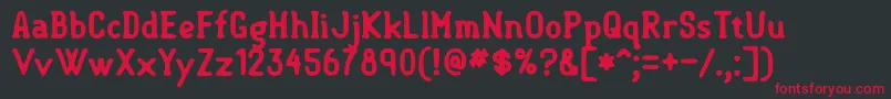 SemisweetBold Font – Red Fonts on Black Background