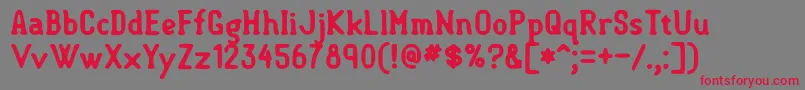 SemisweetBold Font – Red Fonts on Gray Background