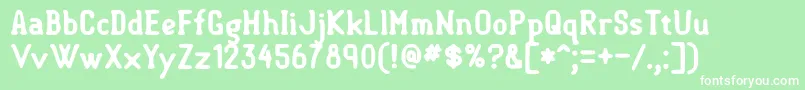 SemisweetBold Font – White Fonts on Green Background