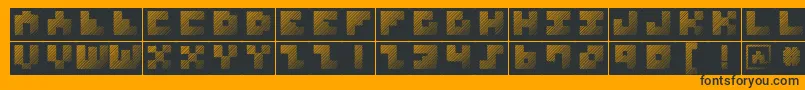 MksquareshatchBricks Font – Black Fonts on Orange Background