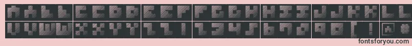 MksquareshatchBricks Font – Black Fonts on Pink Background