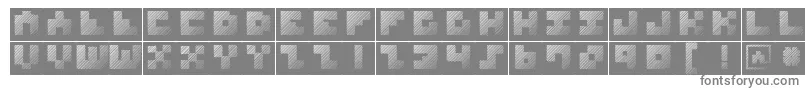 MksquareshatchBricks Font – Gray Fonts on White Background