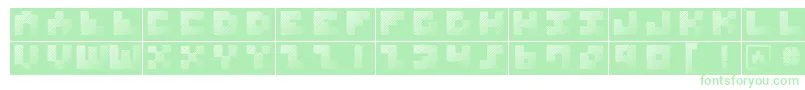 MksquareshatchBricks Font – Green Fonts on White Background