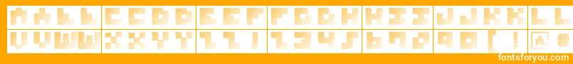 MksquareshatchBricks Font – White Fonts on Orange Background