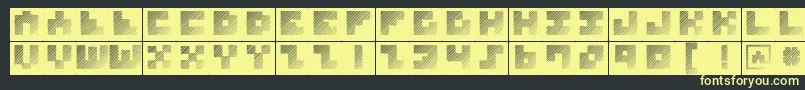 MksquareshatchBricks Font – Yellow Fonts on Black Background