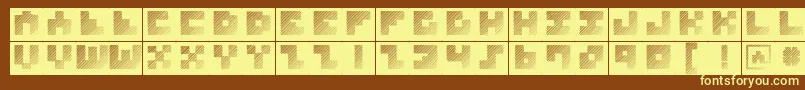 MksquareshatchBricks Font – Yellow Fonts on Brown Background