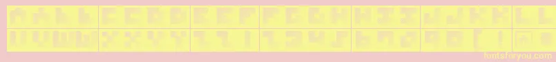 MksquareshatchBricks Font – Yellow Fonts on Pink Background