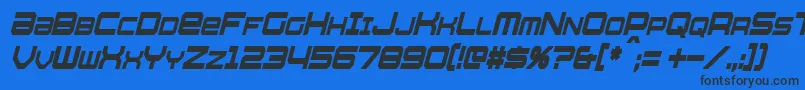 Шрифт WhittleCondensedItalic – чёрные шрифты на синем фоне