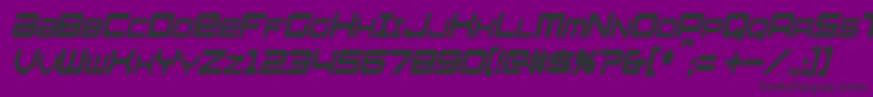 WhittleCondensedItalic-Schriftart – Schwarze Schriften auf violettem Hintergrund